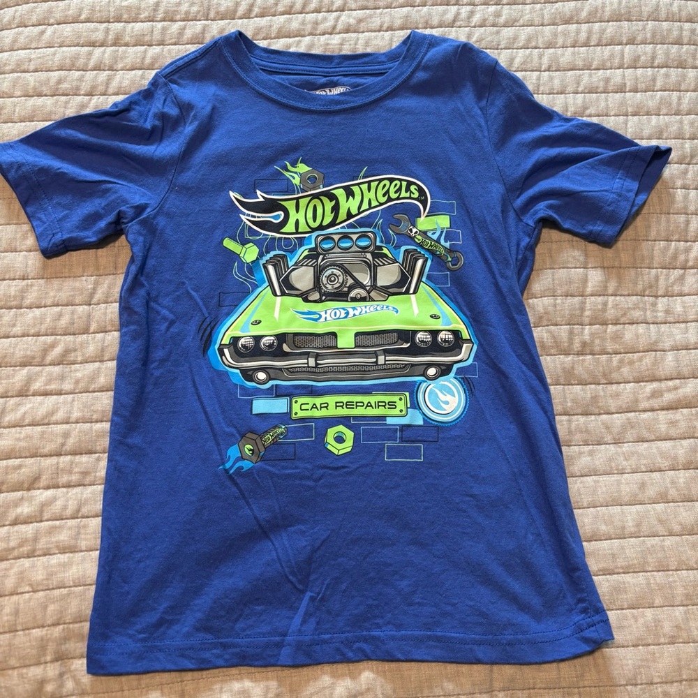 NWOT Hot Wheels Blue Graphic T-Shirt